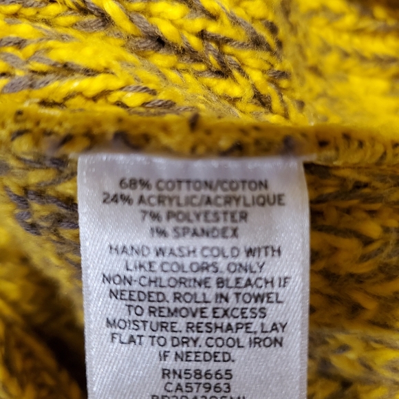 BP mock neck marled pullover sweater yellow/gray cotton blend size 3X - Picture 7 of 8